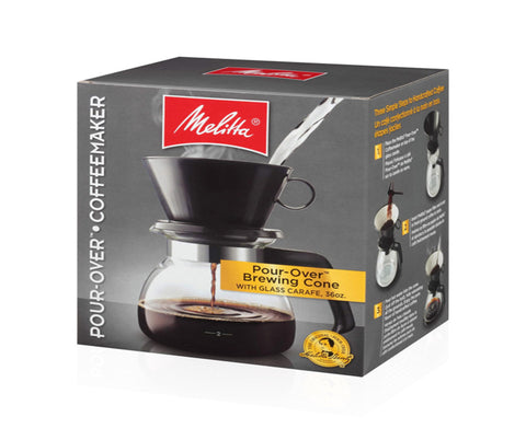 Melitta Pour-over Glass Carafe 6 Cup Coffee Brewer.