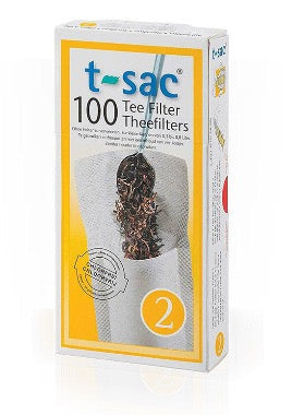 T-Sac Tea Filter Bags, Disposable Tea Infuser, Number 2-Size, 2 to 4-Cup Capacity